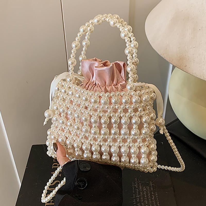 Luxury Bags For Summer - Light Luxury Pearls Crossbody Bag For