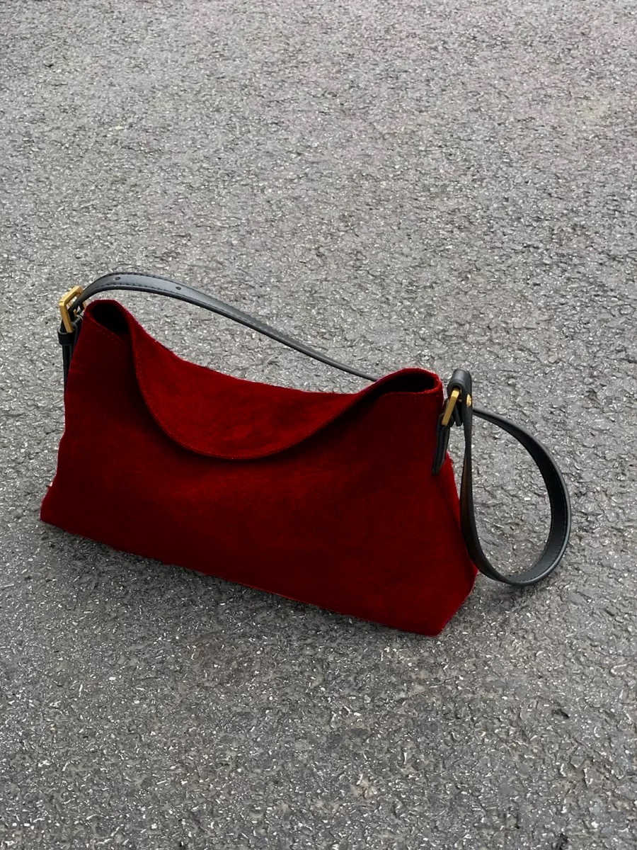 Fashion Red Suede One Shoulder - огляд і ціна Luxury Bags Sale